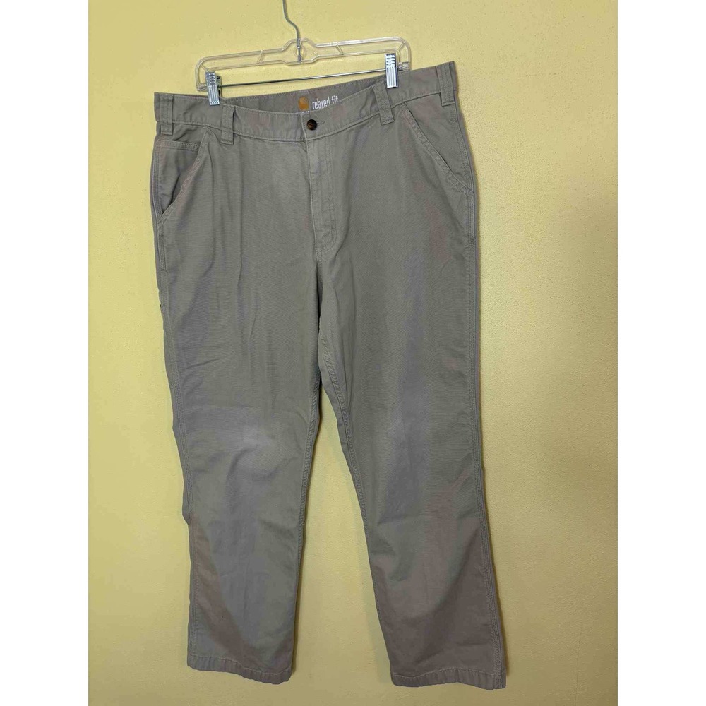 Carhartt Relaxed Fit Tan Canvas Carpenter Work Pants‎ Men's Size 40x32